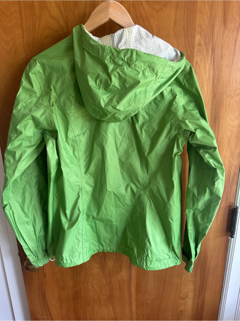 Eddie Bauer Lime Green Hooded Windbreaker Jacket - Picture 6 of 9